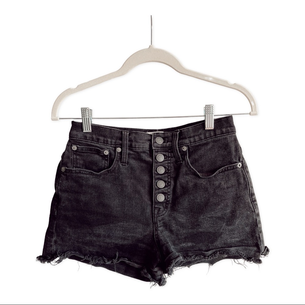 Black Denim Short Shorts